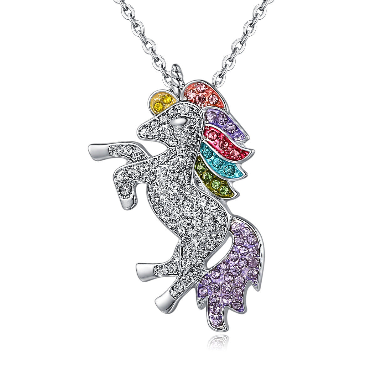 Colorful unicorn necklace