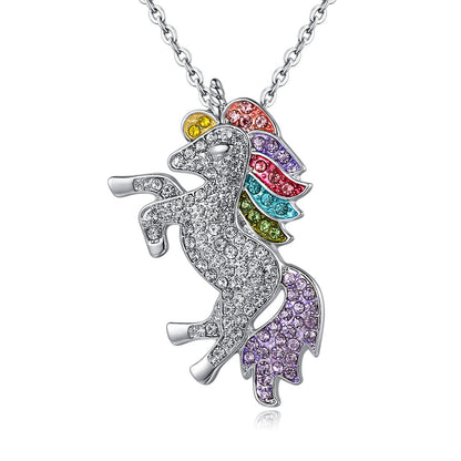 Colorful unicorn necklace