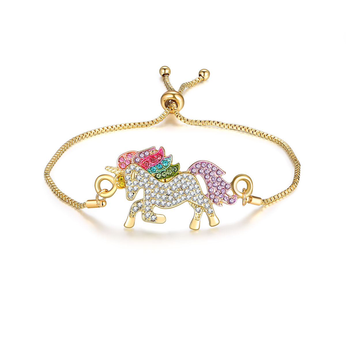 Colorful unicorn necklace