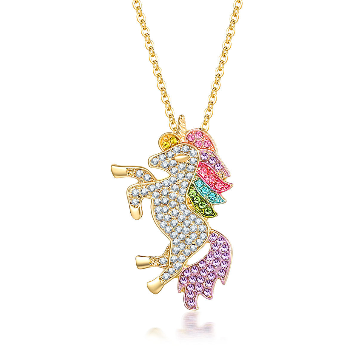 Colorful unicorn necklace