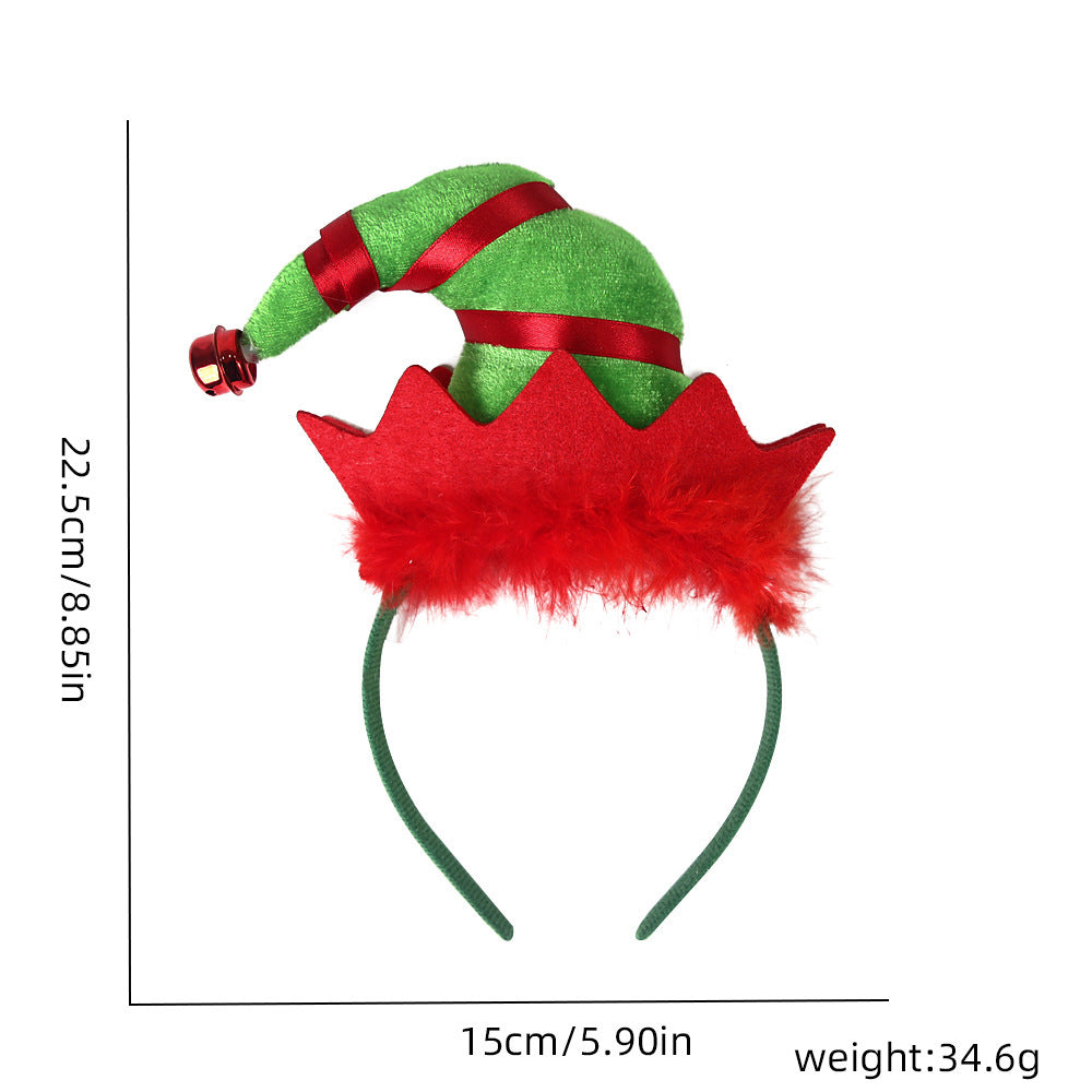 Christmas Party Headband Fun Santa Hat Reindeer Antlers Hair Accessories